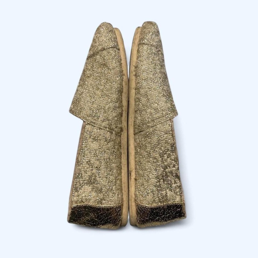 TOMS gold glitter slip-on‎ shoes size 11 - Picture 6 of 8